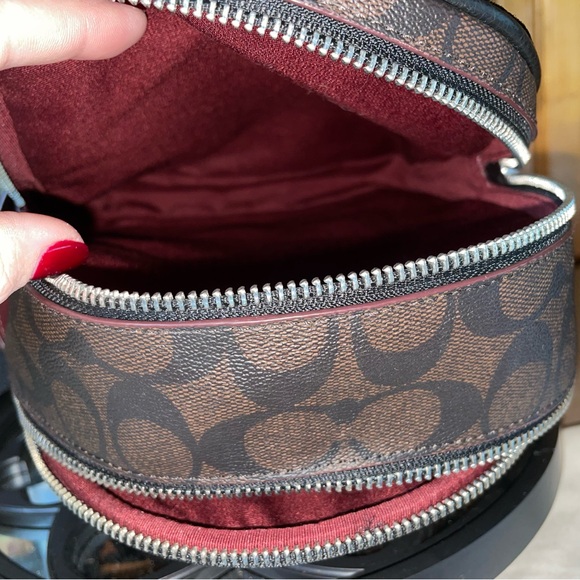 Coach Court Backpack 23 in Leopard Print & Pebbled Leather New with Tags - Picture 8 of 10